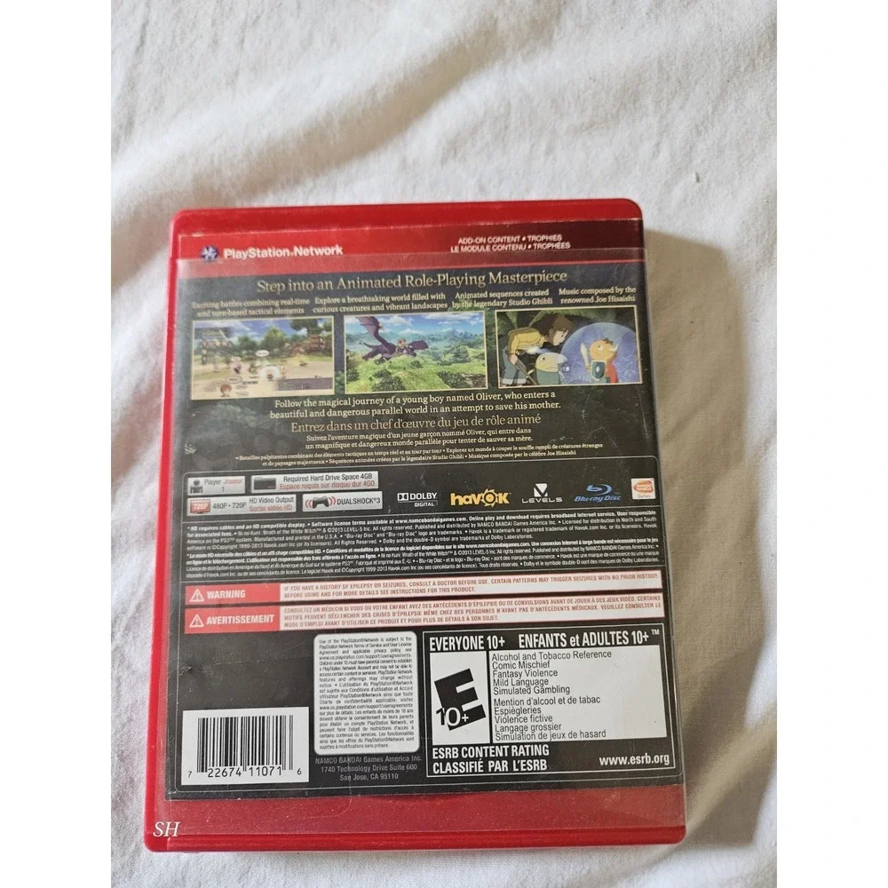 Ni no Kuni Wrath of the White Witch Greatest Hits PS3 Complete CIB PlayStation 3